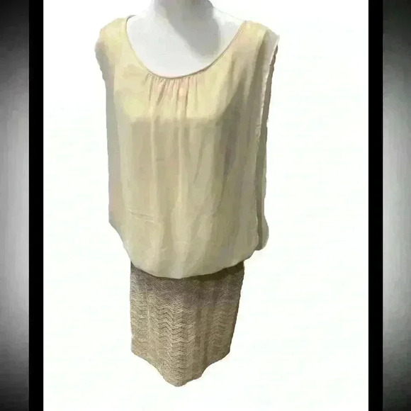 Scarlett Champagne Gold Cocktail Dress Glittery Sparkly - Picture 1 of 5